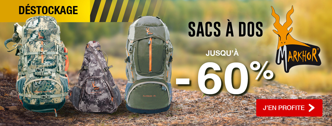 Déstockage MARKHOR / Sacs à dos jusqu’à -60%