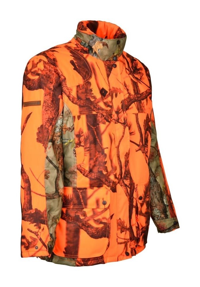 Veste de chasse Percussion Grand Nord GhostCamo B&B, Orange, Taille 4XL, MADE IN CHASSE - Equipements de chasse MADE IN CHASSE