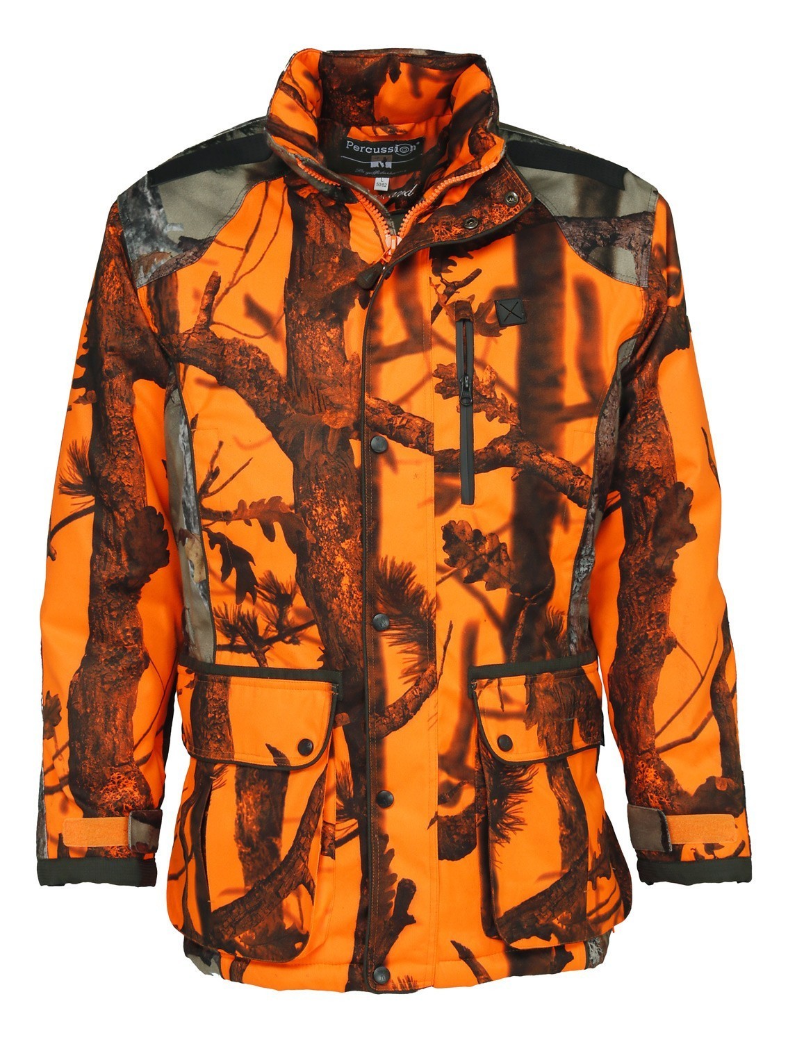 Veste de chasse Percussion Brocard GhostCamo B&B, Orange, Taille S, MADE IN CHASSE - Equipements de chasse