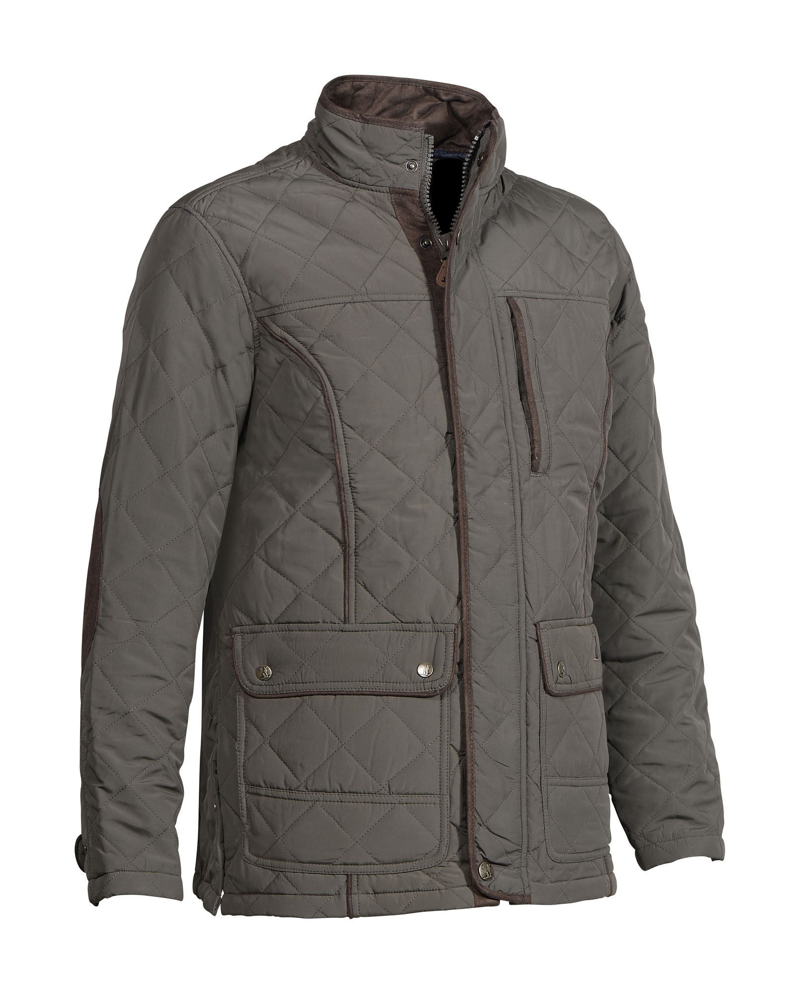 Veste matelassée Percussion Stalion Marron, Marron, Taille S, MADE IN CHASSE - Equipements de chasse
