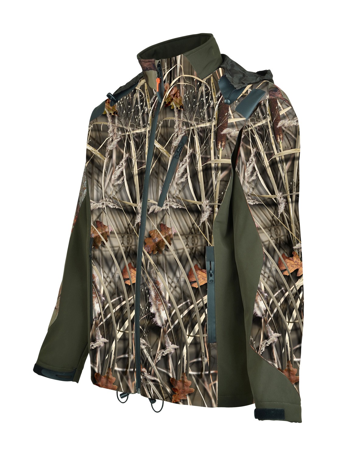 Blouson softshell Percussion GhostCamo Wet, Vert, Taille 4XL, MADE IN CHASSE - Equipements de chasse