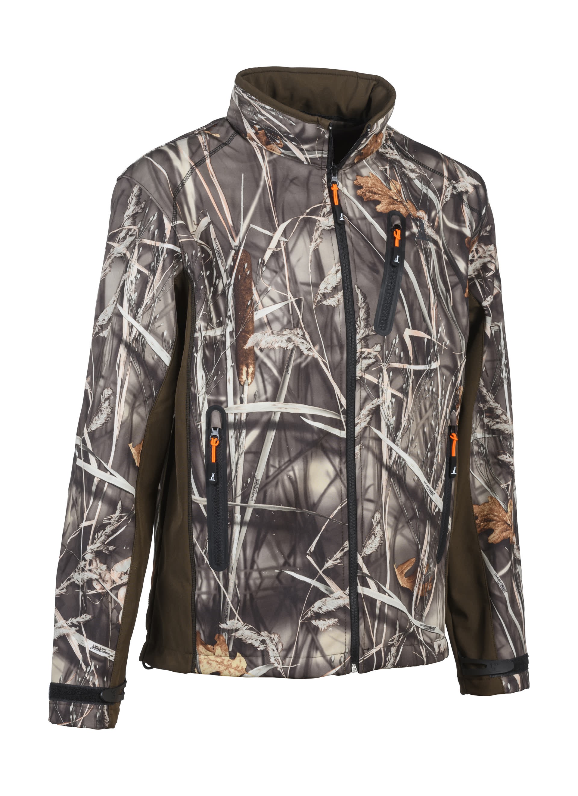Blouson de chasse softshell Percussion GhostCamo Wet, Vert, Taille S, MADE IN CHASSE - Equipements de chasse