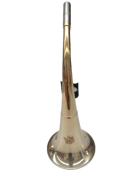 Corne de chasse 40 cm ronde cintrée à pavillon Elless avec décor Sanglier, MADE IN CHASSE - Equipements de chasse MADE IN CHASSE