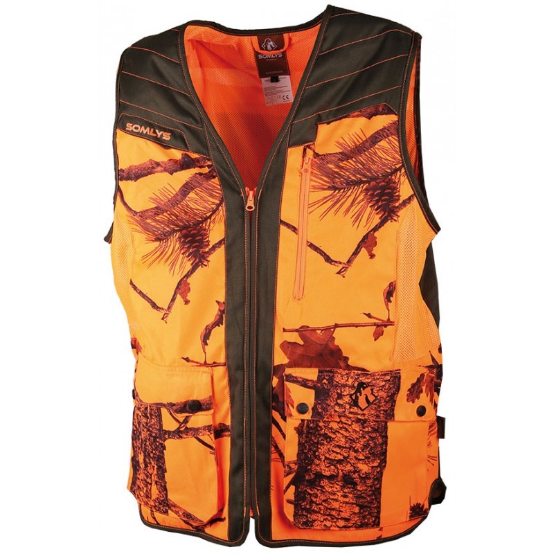 Gilet de chasse Somlys Summer 248N, Orange, Taille 6XL, MADE IN CHASSE -  Equipements de chasse | Didilz