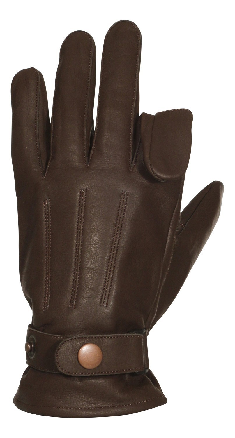 Gants de chasse cuir Percussion, Marron, MADE IN CHASSE - Equipements de chasse