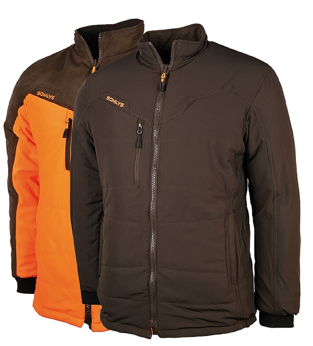 Blouson chaud réversible Somlys 435, Orange, Taille 2XL, MADE IN CHASSE - Equipements de chasse