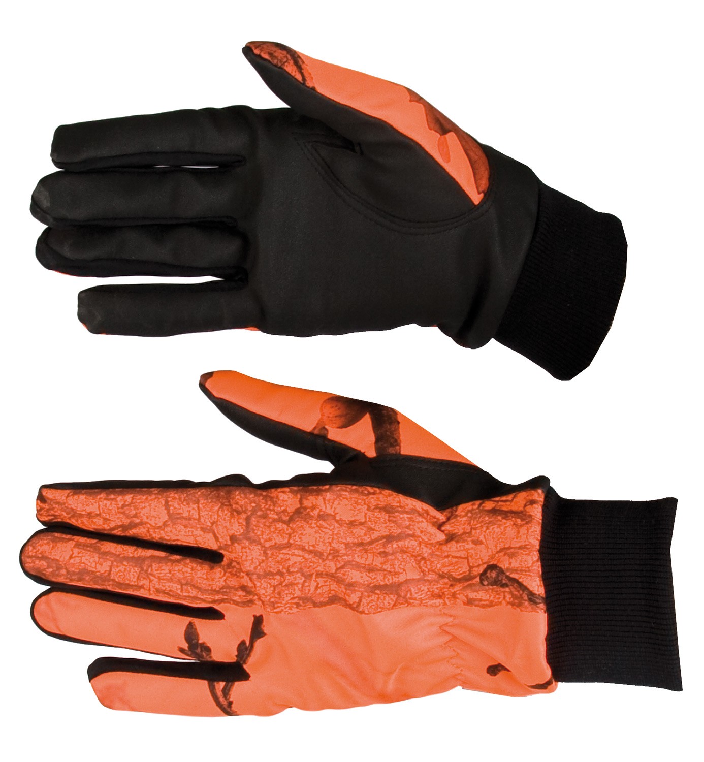 Gants de chasse Softshell camo Fire Somlys 814, Orange, MADE IN CHASSE - Equipements de chasse