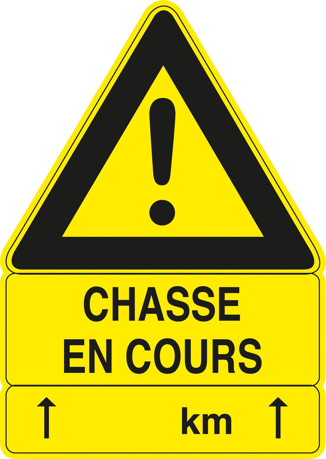 Pack 5 panneaux 100 x 70 cm CHASSE EN COURS, MADE IN CHASSE - Equipements de chasse