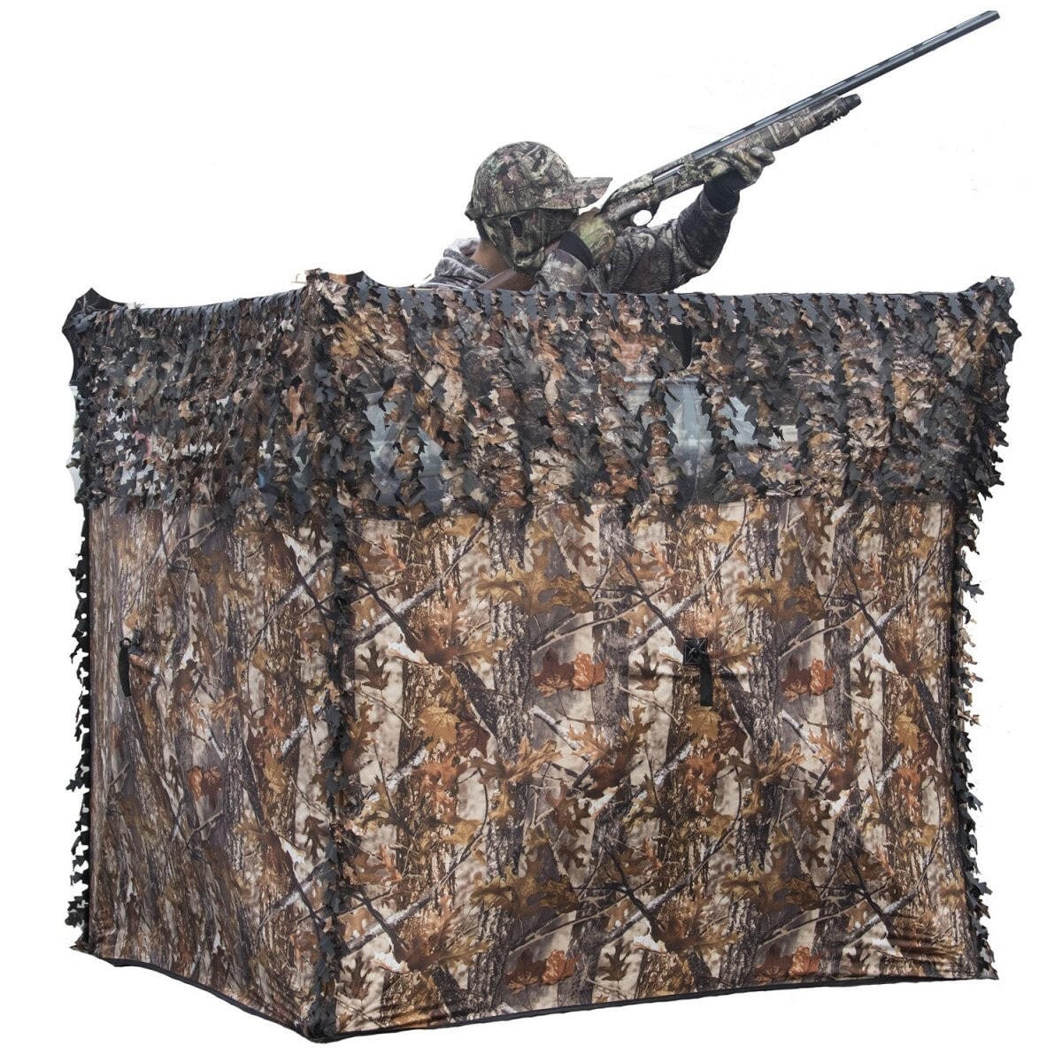 Hutteau de camouflage à ouverture rapide / 3 faces - 1,5 x 1,5 m, MADE IN CHASSE - Equipements de chasse