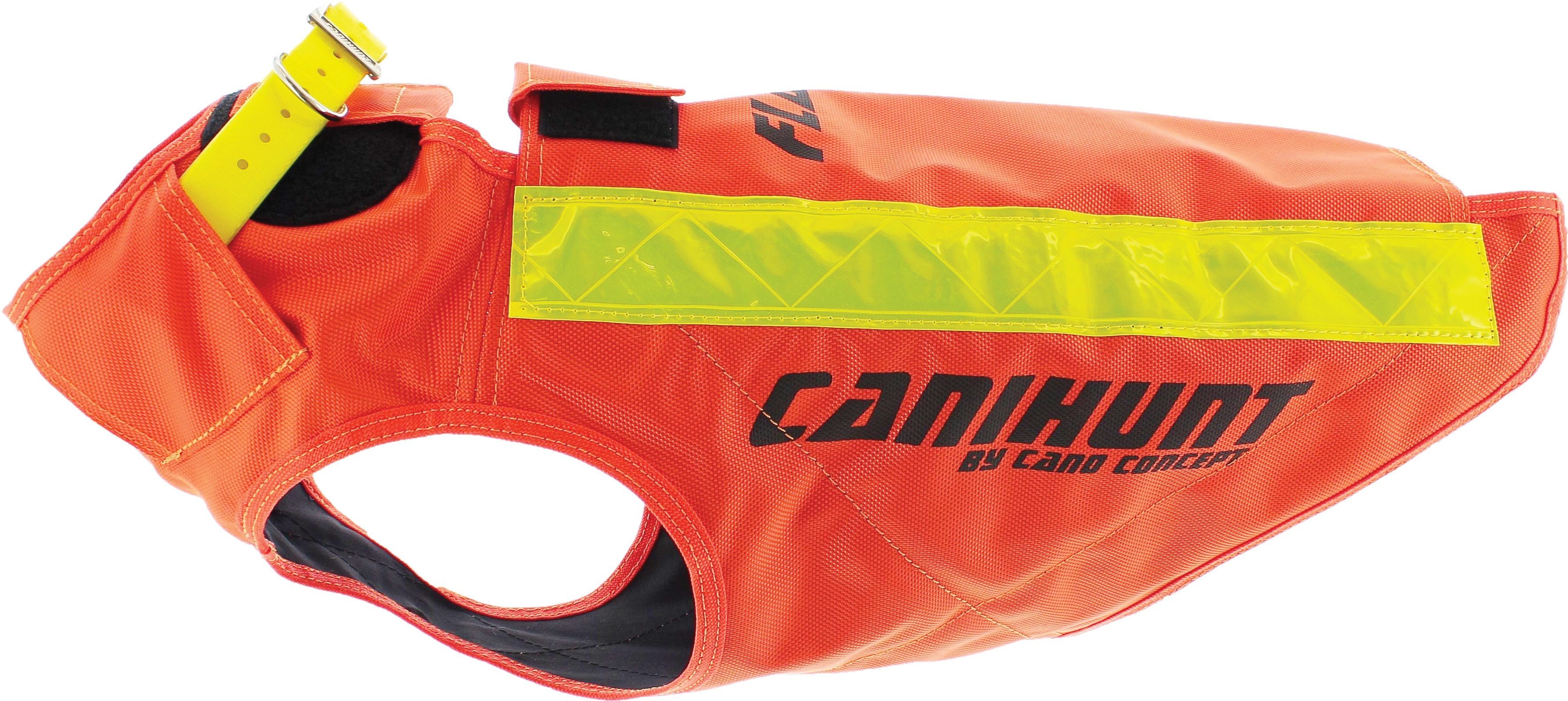 Gilet de signalisation pour chien CaniHunt Flash V2, Orange, MADE IN CHASSE - Equipements de chasse