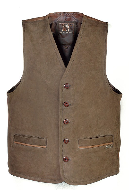 Gilet de chasse Club Interchasse Brice, Marron, Taille M, MADE IN CHASSE - Equipements de chasse