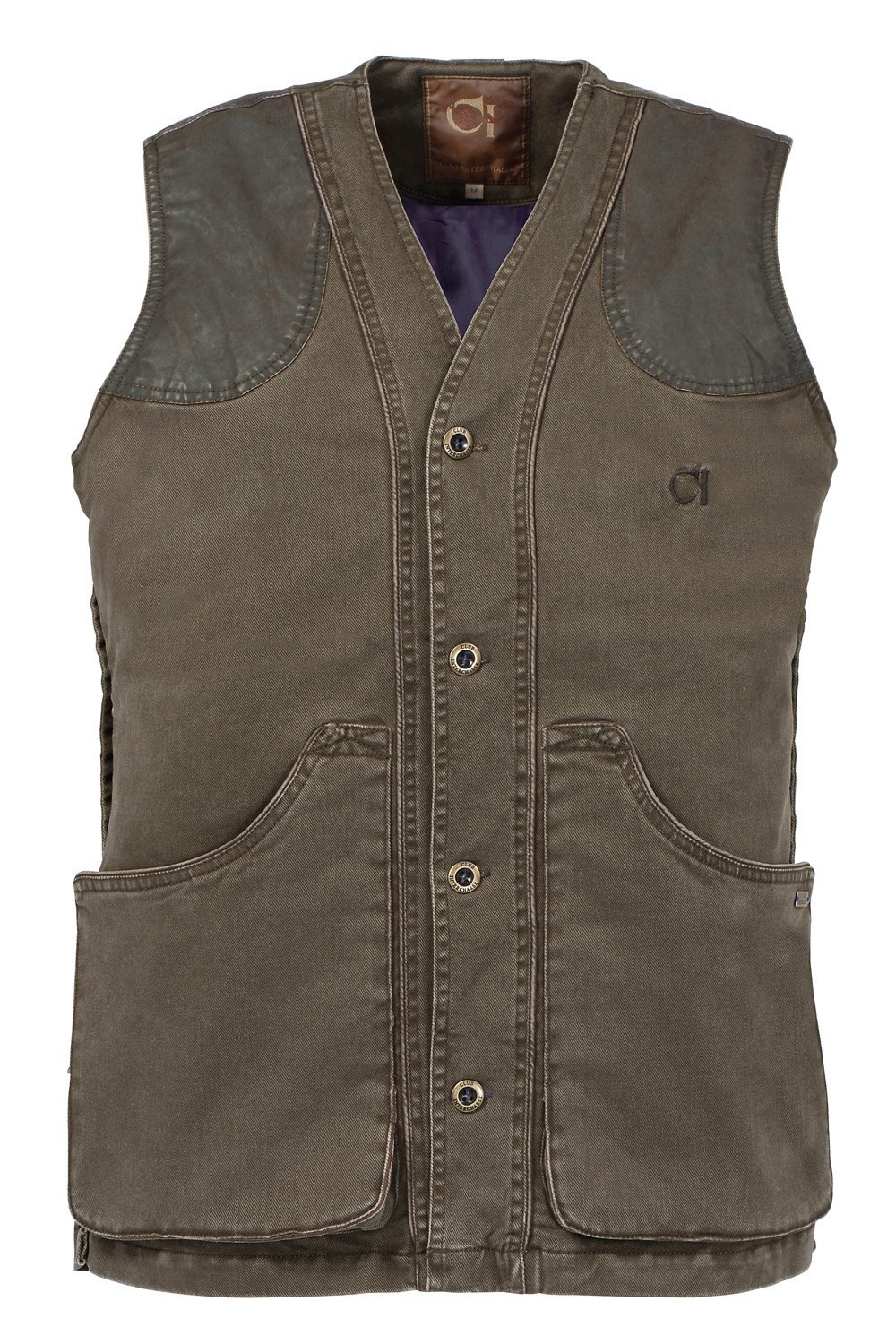 Gilet de chasse Club Interchasse Brenne, Marron, Taille XL, MADE IN CHASSE - Equipements de chasse