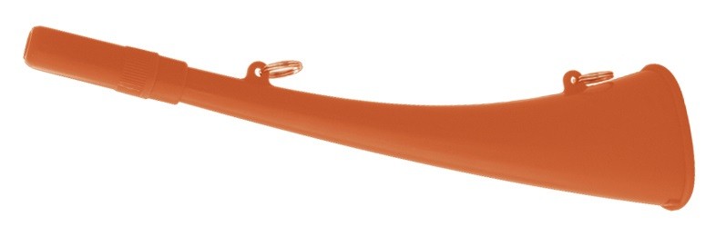 Corne de chasse 25 cm plate cintrée en ABS fluo Elless, MADE IN CHASSE - Equipements de chasse