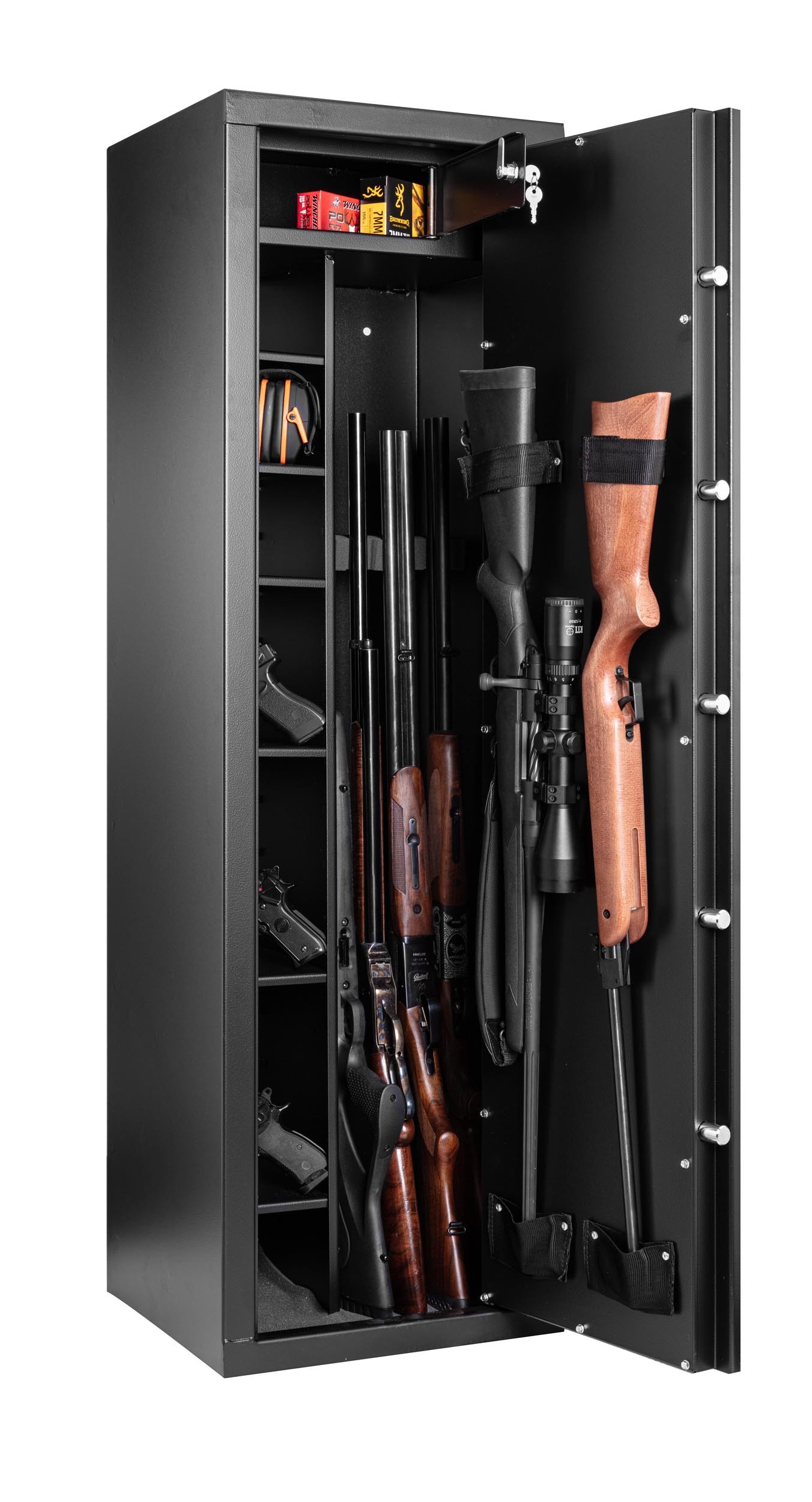 Armoire forte Rietti modulable 9 armes / 6 armes + étagères, MADE IN CHASSE - Equipements de chasse