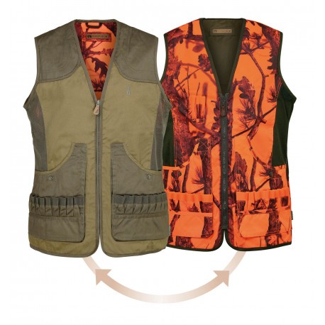 Gilet de chasse Percussion Savane réversible