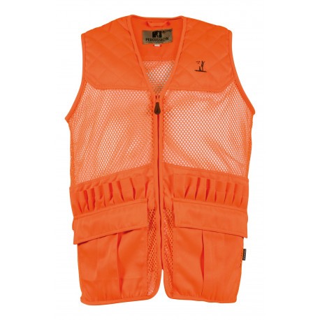 Gilet de chasse Percussion Savane filet - Orange