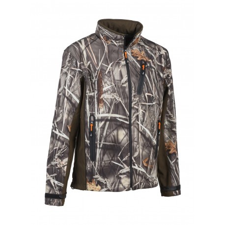 Blouson de chasse softshell Percussion GhostCamo Wet