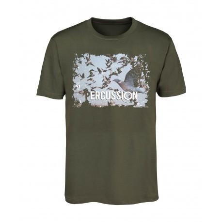 Tee-shirt de chasse Percussion sérigraphié Pigeon