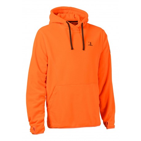 Sweat-shirt de chasse polaire à capuche Percussion - Orange