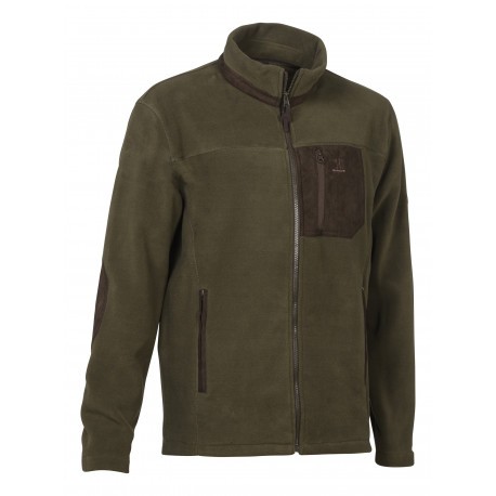 Blouson de chasse polaire Percussion Cor brodé Logo - Kaki
