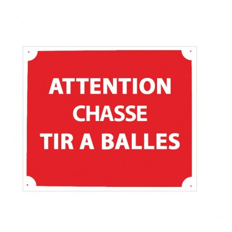 Pack 10 pancartes de chasse TIR A BALLES