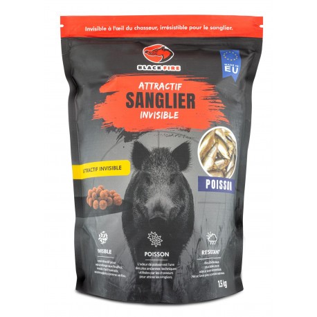 Attractant sanglier Black Fire invisible goût Poisson