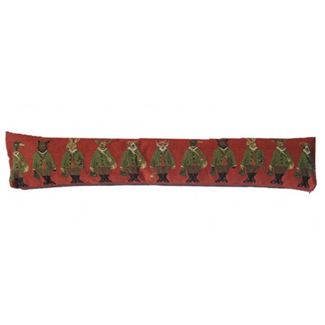 Boudin de porte Animaux chasseurs rouge