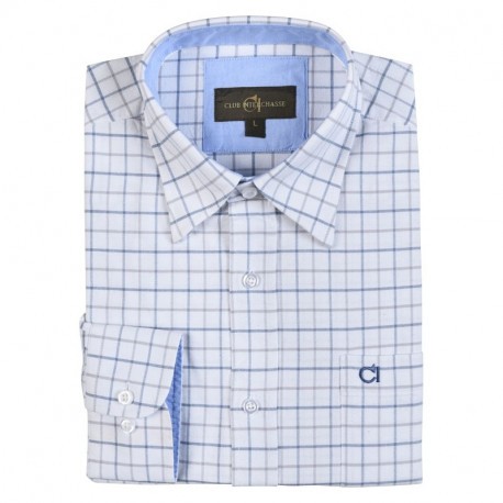 Chemise de chasse Club Interchasse Actéon - Bleu / Gris