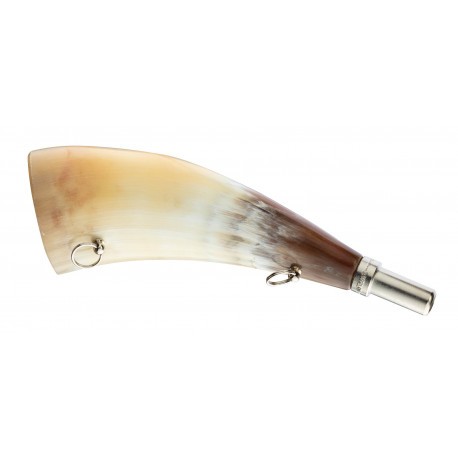 Corne de chasse 20 cm en corne naturelle Elless