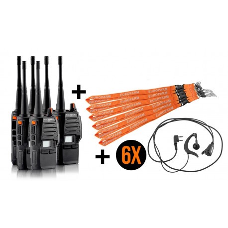 Pack 6 talkies-walkies Waldberg P9 Pro