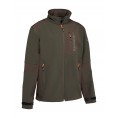 Blouson de chasse softshell Percussion Vert - Marron