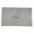 Tapis de bain gris perle brodé sanglier