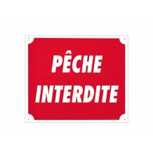 Pack 10 pancartes PÊCHE INTERDITE