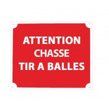 Pack 10 pancartes de chasse TIR A BALLES