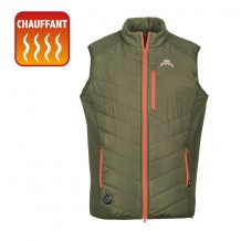 Gilet chauffant hybride ProHunt - Kaki avec batterie