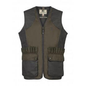 Gilet de chasse Percussion Tradition brodé Logo - Kaki clair - Taille 2XL