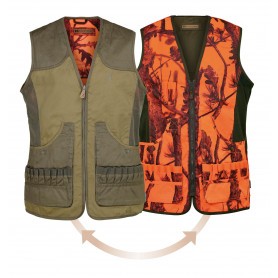 Gilet de chasse Percussion Savane réversible