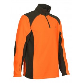 Polo de chasse Percussion polaire Orange - Kaki