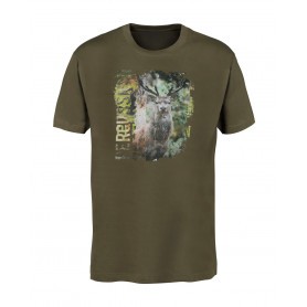 Tee-shirt de chasse Percussion sérigraphié Cerf