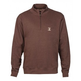 Sweat-shirt de chasse col montant Percussion - Marron