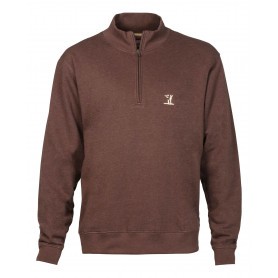 Sweat-shirt Percussion col montant - Marron