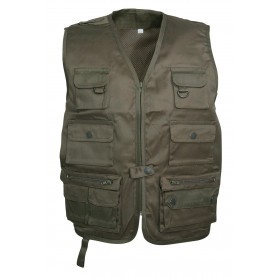 Gilet reporter Enfant Percussion Kaki - Taille 8 ans
