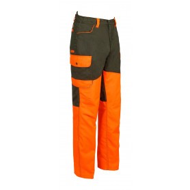 Pantalon de chasse Enfant Percussion Roncier - Kaki / Orange