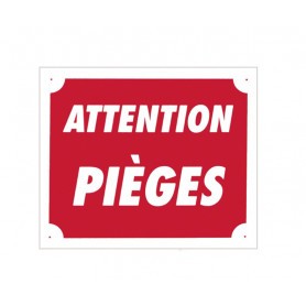 Pack 10 pancartes de chasse ATTENTION PIÈGES