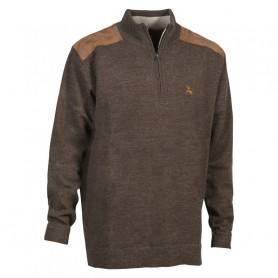 Pull de chasse Ligne Verney-Carron Fox zippé - Marron