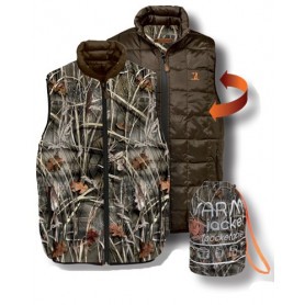 Gilet ouatiné réversible Percussion Warm - Marron / Wet