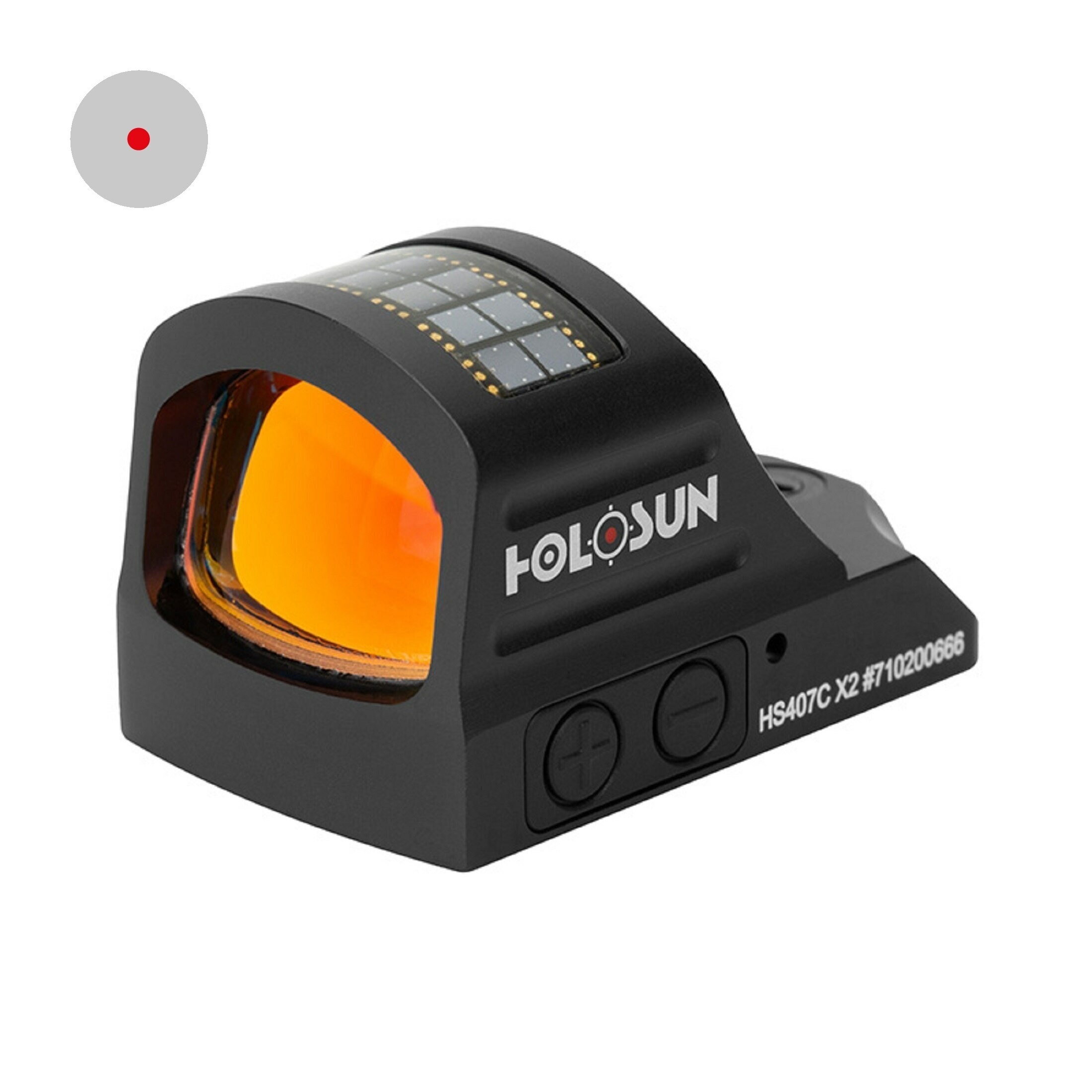 Viseur panoramique point rouge Holosun HS407C solaire, MADE IN CHASSE - Equipements de chasse
