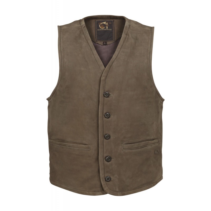 Gilet de chasse Club Interchasse Brice, Marron, Taille L, MADE IN CHASSE - Equipements de chasse