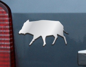 Logo métallisé Sanglier, MADE IN CHASSE - Equipements de chasse