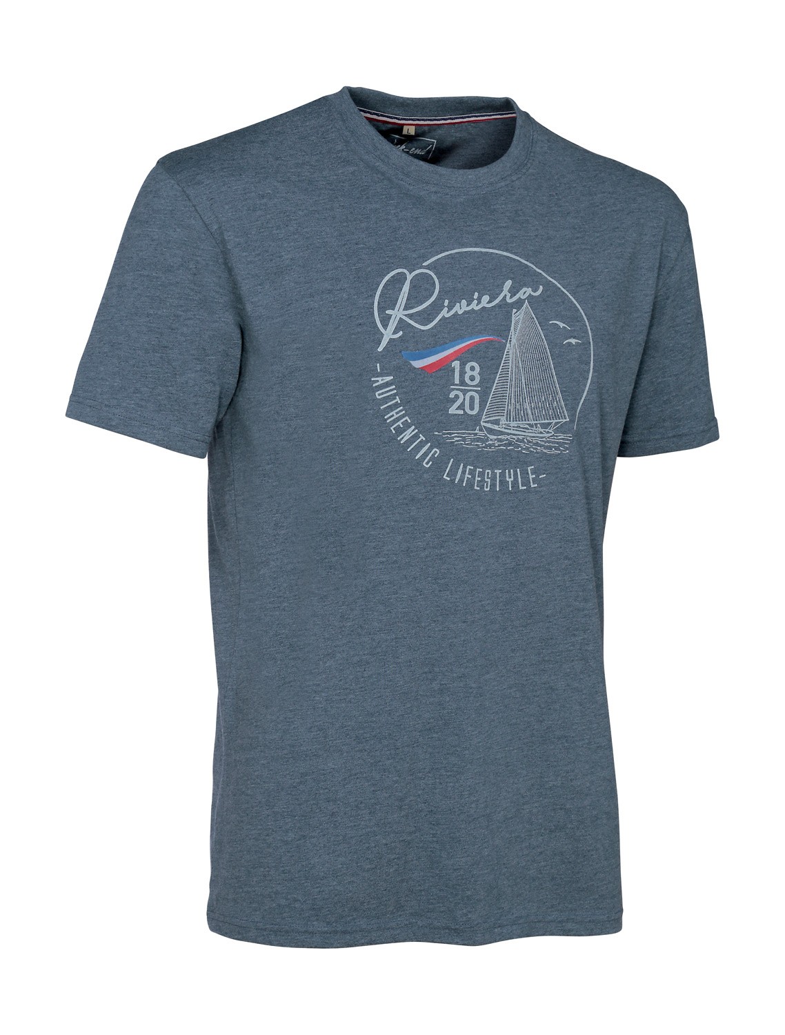 Tee-shirt Ligne Verney-Carron Riviéra - Bleu, Bleu, Taille S, MADE IN CHASSE - Equipements de chasse
